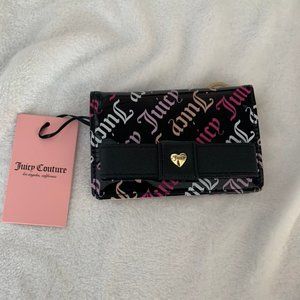 Juicy Couture Peek a Bow Goth Logo Wallet / Key Chain